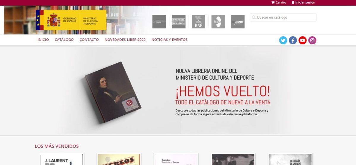 Nueva web del servicio de publicaciones del Ministerio de Cultura y Deporte