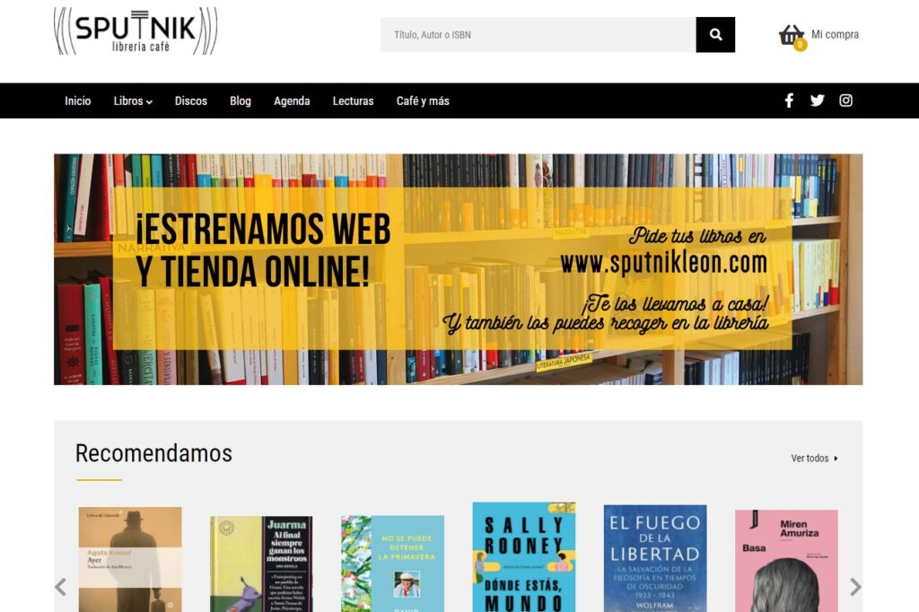 Nueva web de Sputnik Librería Café
